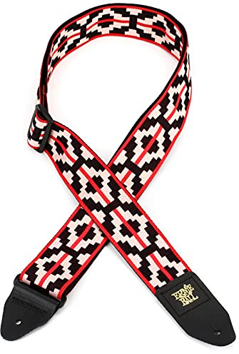 Ernie Ball Jacquard Guitar Strap/Bass Strap - Ristra Red
