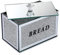 BTSKY 23 * 14 * 15cm Inside Sparky Glass Crystal Crushed Diamonds Bread Storage Box With Lid, Small Size