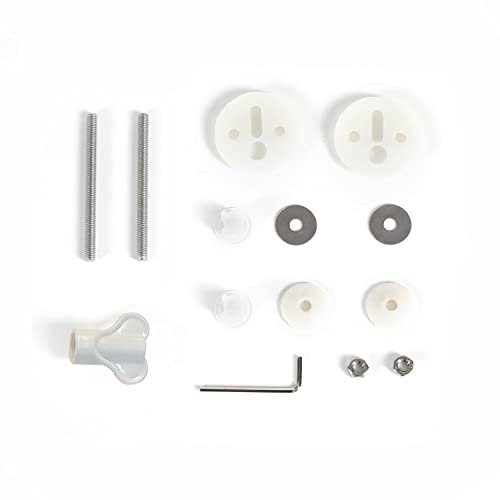 2PCS Toilet Seat Hinge Bolts Kit for Angol Shiold Toilet Seat with Quiet Close, Quick Release Hinges, Heavy Duty Stainless Steel Bolts With Extra Long Nut