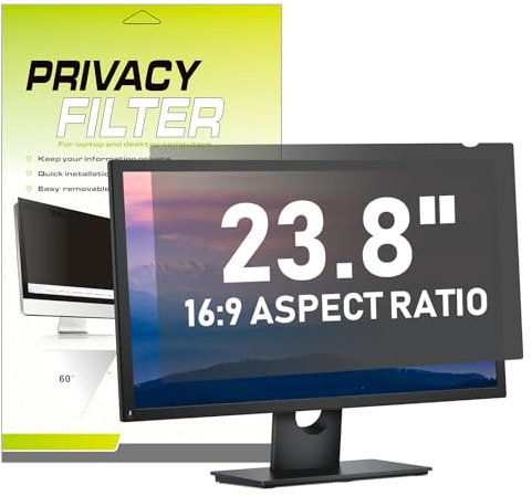LAMA 23.8 Inch Computer Privacy Screen Filter, Universal Computer Monitor Privacy Filters (WxH:20.78*11.69), Anti-Spy/Anti-Scratch/Anti-Glare Protector for Widescreen Monitors(16:9)