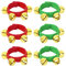 Augshy 6 Stück Armband Jingle Bells mit Goldenen Glöckchen, Armband Knöchelglöckchen, Musikinstrumente für Weihnachtsgeschenke, Partyspielzeug für Kinder (3 Rot und 3 Grün)