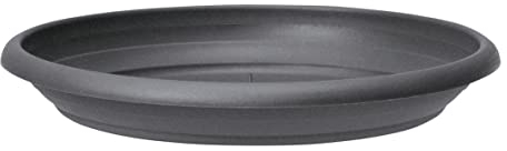 Scheurich Linda, Untersetzer aus Kunststoff, Farbe: Metallic Grey, 63 cm Durchmesser, 8,8 cm hoch