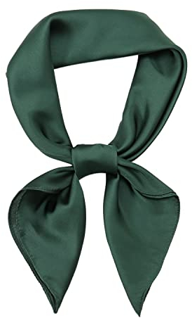 RIIQIICHY Seidentuch Grün Damen Bandana Kopftuch Sommer Schals & Tücher Haarschal Halstücher Quadrates 70x70cm