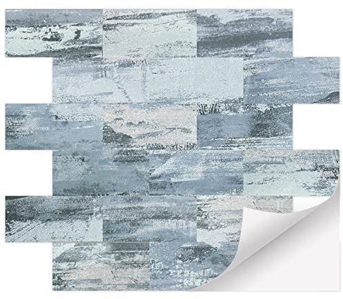 Froadp 30x30cm PVC Fliesenaufkleber Selbstklebende Klebefliesen Set Klebefolie Fliesen Spritzschutz Fliesenoptik Wandschutzfolie Kacheldekor Fliesenfolie für Küche Bad (Prägung Muster C, 10 Stück)