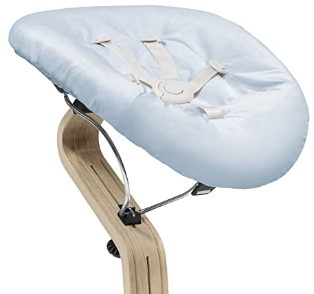 Newborn Set Stokke Nomi, Negro/Azul Grisáceo - Incluye un arnés de seguridad de 5 puntos y una tela reversible y lavable - Para todas las Sillas Nomi
