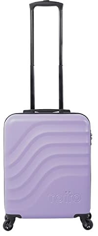 TOTTO - Maleta Trolley Cabina, Modelo Bazy, 55 x 40 x 20 cm, Capacidad 35 L, Alta Resistencia a Impactos, Ruedas 360º, Manija Telescópica, Correas de Compresión Internas, Candado TSA, Color Morado