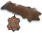 unendlich schoen – Echter Kuhfell Teppich klein, Läufer für Wohnzimmer Flur Eingangsbereich, Rinderfell für kleinere Flächen (Taupe braun, 160x70cm)