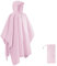 HYCOPROT Regenponcho Leichte Wasserdicht 210T Oxford Ripstop Wiederverwendbar Regencape, Regenponcho mit Brusttasche 3 in 1 Multifunktionaler Regenmantel für Jagd, Trekking, Camping, Angeln (Rosa)