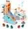 Circuit Voiture Jouet pour Enfant, Jouet d'escalade d'escalier de Dinosaure de Musique électronique, Race Track Toys avec lumière LED, Voiture Cadeau pour Enfant Garçon Fille 3 4 5 6 Ans