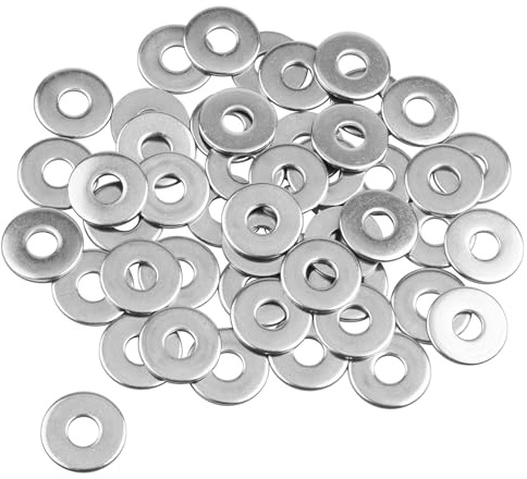 Caianwin M6 Unterlegscheiben 100Stück, M6 x 18mm Große Unterlegscheibe Beilagscheiben Edelstahl Karosseriescheiben Metallscheiben U Scheiben für m6 Schrauben & m6 Muttern & m6 Gewindestangen