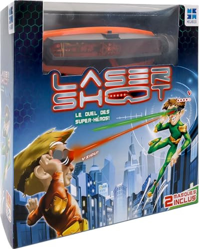 Megableu - Laser Shoot - Jeu Laser Game pour Enfants dès 6 Ans - sans Pistolet - avec 2 Masques Laser Ajustables - Combat jusqu'à 10 m - Jeux Extérieur/Intérieur - Idée Cadeau - Version Française