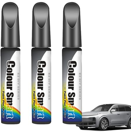 Landrain 3 Stück Auto Lackstift Grau, Lackstifte für Auto Kratzer