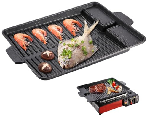 Pastoralist BBQ Grill Rack 14.57x10.24 Zoll Aluminium Grillplatte mit Antihaftbeschichtung für Camping, Gasherd, elektrisches Kochfeld, Gusseisen-Grill, BBQ Grill Rack