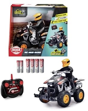 Dickie Toys - RC Auto Mud Quad (21 cm) - ferngesteuertes Auto ab 6 Jahre mit Gummireifen, Remote Control Car für Kinder, 12 km/h, 2,4 GHz Fernbedienung, inkl. Batterien