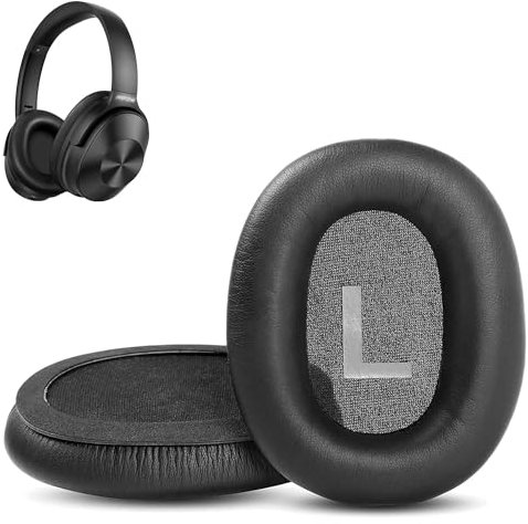 HAIZEEN Earpads Compatible with Mpow H12 H10 Wireless Headphones Ear pads Replacement Cushion (Protein Leather/Memory Foam)