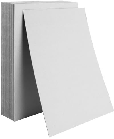 LOPYXBR 30 Blatt Graupappe A3, Buchbinderpappe 1,5 mm, Bastelkarton DIN A3 42 x 29,7 cm, Graukarton für Buchbinden, Basteln, Modellbau, Kalender, Verpackungskarten, Bastelkarton