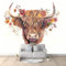 Papier Peint Panoramique 3D Murales Vache Alpine À Imprimé Animal Blanc Murale 3D Papier Peint Intissé Poster Décoration Fond De Mur Tv Salon Papier Peint Murales 350x256 cm