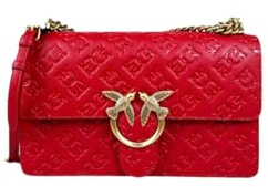 Pinko Borsa love one classic tracolla logo imprimè 100941 A1YB R30Q red