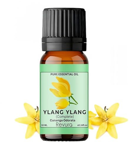 Revura Ylang Ylang Essential Oil for Aromatherapy | 100% Pure Natural Oil for Diffuser & Massage | Perfect for Diffuser, Shower, Bath | Candle Making, Soap | Vegan | 10ml (Pack of 1)