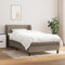 Homgoday Boxspringbett mit Matratze Taupe 90x190 cm Stoff Bettgestell Doppelbett Einzelbett Bett Betten mit Lattenrost Bettrahmen Gästebett Hotelbett Schlafzimmerbett