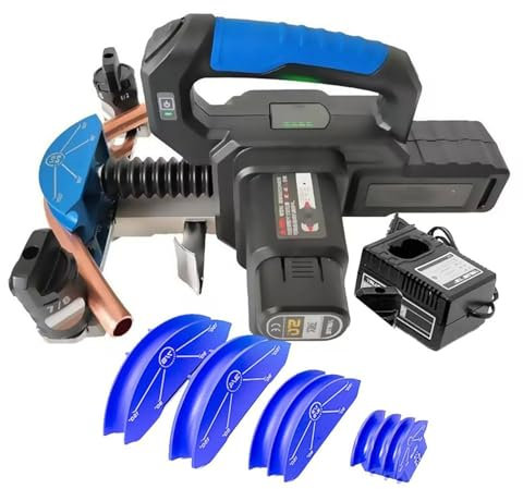 Piegatubi Piegatubi Elettrico Piegatubi per Batteria al Litio, Piegatura Rapida 90° da 1/4 a 7/8 Utensile per Piegare Tubi in Rame, 325×250×180mm