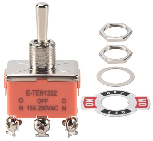 Fangxuee Ac 250V 15A Rastender 3 Wege Ein-Aus-Ein Einzel Pole Doppelter Wurf Knebel Schalter Orange