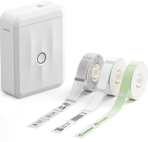 NIIMBOT D110 Mini Label Maker Machine, Bluetooh Thermal Label Printer Inkless Sticker Printer, Custom Labels with App Waterproof Lables Great for Kitchen, Home, Offfice, School Organization