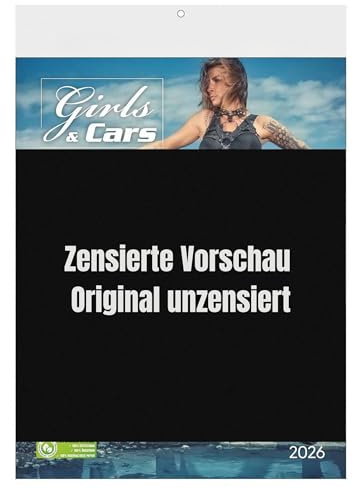 Erotikkalender Girls & Cars Kalender 2026 Wandkalender erotische Frauen