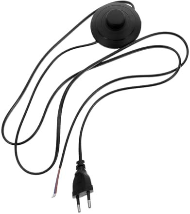DOITOOL Cordon Alimentation avec Interrupteur à Pédale Plastique pour Lampes de Bureau Remplacement de Cordon Alimentation avec Interrupteur Au Pied pour Facile et Pratique