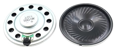 eufeifeiegds 2 pezzi 50 mm 4/16/32/50 Ohm 1 W 2 W altoparlante 4R 16R 1 2 Watt tromba ultrasottile 32 50 Ohm altoparlante rotondo for audio fai da te elettronico(50MM 50Ohm 1W)