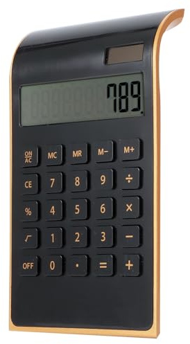 Ejoyous Taschenrechner, 10-stelliger Solarenergie Ultradünn Große Tasten für Homeoffice und Business (Black)