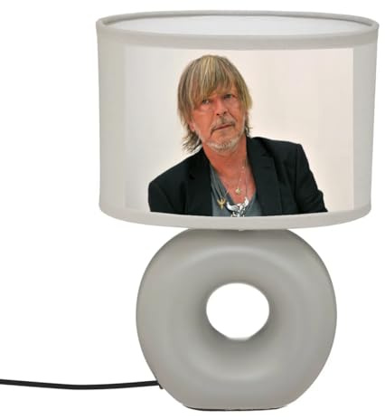 L'idée All Lampe de Chevet Baru Gris Renaud en Grès/Coton