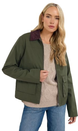 Long Tall Sally - Lts Tall Cotton Cord Collar Barn Jacket - Women's