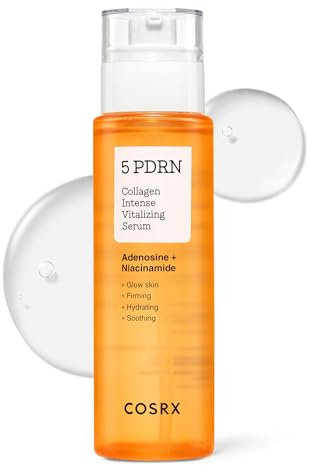 COSRX 5 PDRN Collagen Intense Vitalizing Serum for Face with 5 PDRN & Low Molecular Collagen, Glow serum for Skin Firming, Boosting and Viatalizing, 100ml, Korean Skincare
