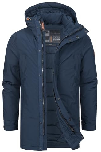 Indicode Herren INBenyot Parka Herrenjacke Übergangsjacke mit Kapuze | Vielseitige Outdoorjacke im zeitlosem Design, Übergangsjacke, Parka, Herrenjacke, Funktionsjacke, Freizeitjacke für Männer