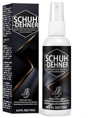 Asticers Dehnungsspray Schuhe, Schuhdehner Spray, Lederdehnungsspray, Lederdehner Spray für Schuhe, Transparent und Effektiv – Schuhe Weiten, Lindert Druckstellen und Verhindert Blasen (6 FL OZ)