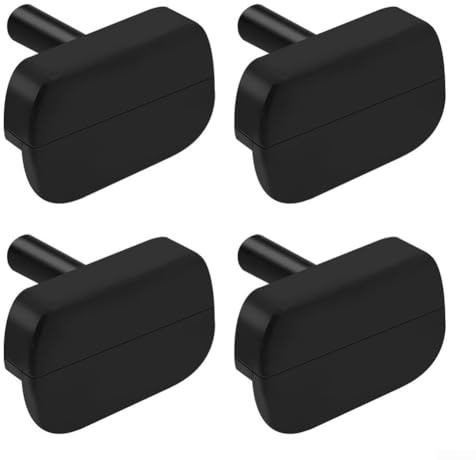 Set di ricambio per friggitrice ad aria, in silicone, resistenti al calore, antigraffio, compatibili con GAF476/GAF486/GAF566/GAF686/GAF652/GAF716/GAF778/GAF798/GAF826/GAF838/GAF856, nero (4 pezzi)