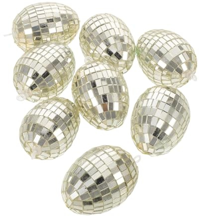 8 Stück Disco Ostereier Zum Aufhängen, Osterdeko, Discokugel Ostereier Anhänger Baumschmuck Home Party Frühlingsdeko