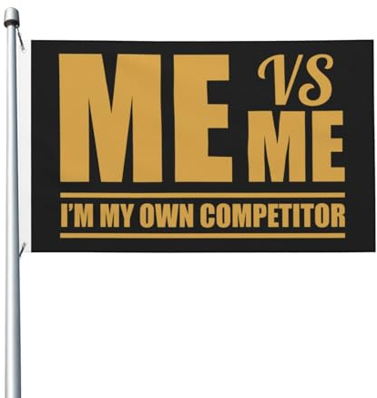 Fahne Ich Gegen Mich – Ich Bin Mein Eigener Konkurrent Flagge Langlebig Wetterbeständige Hausflaggen 150X90cm Für Innenhof Jahreszeiten Rasen