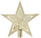 Robelli Mini 10cm Gold Shiny Embossed Star Christmas Tree Topper Decoration