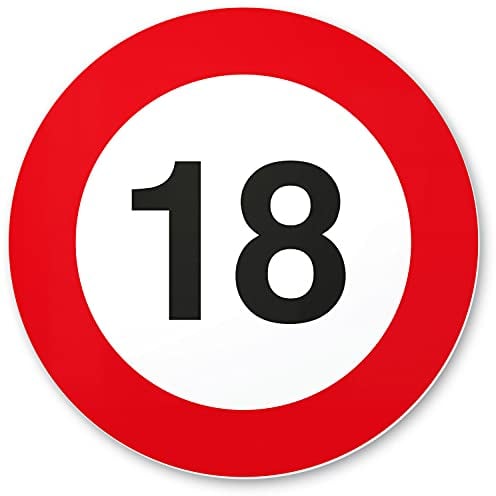 DankeDir! 18. Geburtstag Schild 20 x 20 cm Geschenk 18. Geburtstag bester Freund - beste Freundin Geschenkidee Geburtstagsgeschenk Volljährigkeit Geschenk 18er Geburtstagsparty