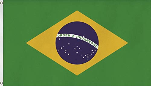 Fahne mit Messingösen 90 x 150, 150 x 250 oder 300 x 500 cm wählbar Farbe Brasilien Größe 300 x 500