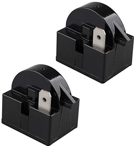 Futheda 2PCS 220V 22 Ohm 1 Pin Refrigerator Freezer Compressor PTC Starter Relay Refrigerator Accessories for Refrigerator (Black)