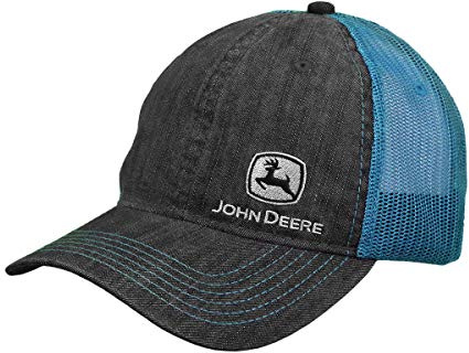 John Deere Ladies' Turquoise Chambray Mesh Hat/Cap - LP73334