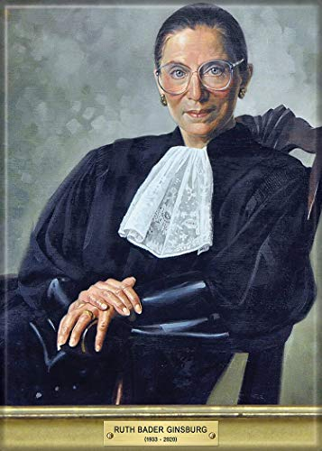 Ata-Boy Kühlschrankmagnet, Motiv: Ruth Bader Ginsburg, Hochformat, 6,4 x 8,9 cm