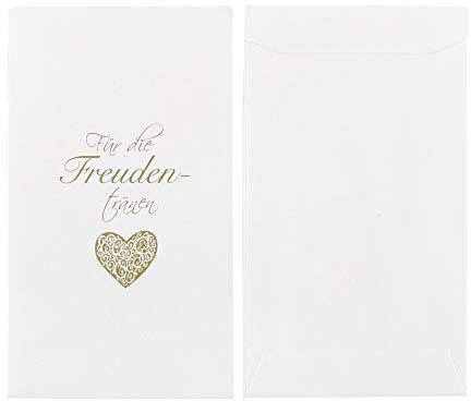 ewtshop® - Porta fazzoletti, 100 bustine, per cerimonie di matrimonio, compleanni e altre cerimonie speciali, bianco