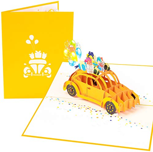 PopLife VW Geburtstagskäfer Pop-Up-Karte für alle Anlässe