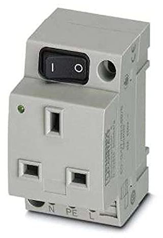 PHOENIX CONTACT EO-G/UT/SH/LED/S Steckdose, Steckgesicht Typ G, Schraubanschluss, 99.320g, Grau, 5 Stück