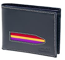 NIKOL Cartera Hombre Bandera Marron y Pulsera Republicana Bandera Comunista Pulsera Tela de Regalo Pulsera de Regalo Bandera Republicana (Azul-Lapiz)