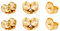 6 Pièces/3 Paires de Boucles d'Oreilles dos Bouchons en Or Verrouillage d'Oreille Sécurisé pour Boucles d'Oreilles, Fabrication de Bijoux, Or, 6 x 5 mm